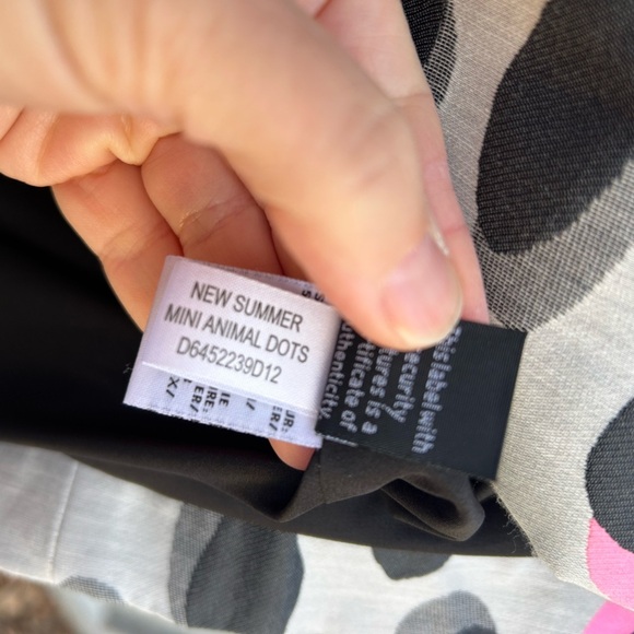 Diane Von Furstenberg New Summer Mini Animal Polka Dot Dress, size 8/10 - Picture 11 of 11